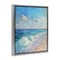 Stupell Industries Soft Ocean Beach Floater Framed Canvas Wall Art Design by LSR Design Studio